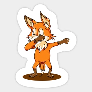 'Dabbing Dancing Fox' Funny Dabbing Animal Gift Sticker